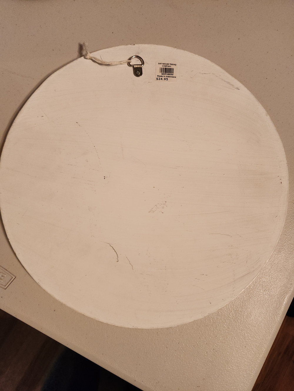 Round Mosaic Sunburst Wall Mirror - Black and White - Picture 2 of 3